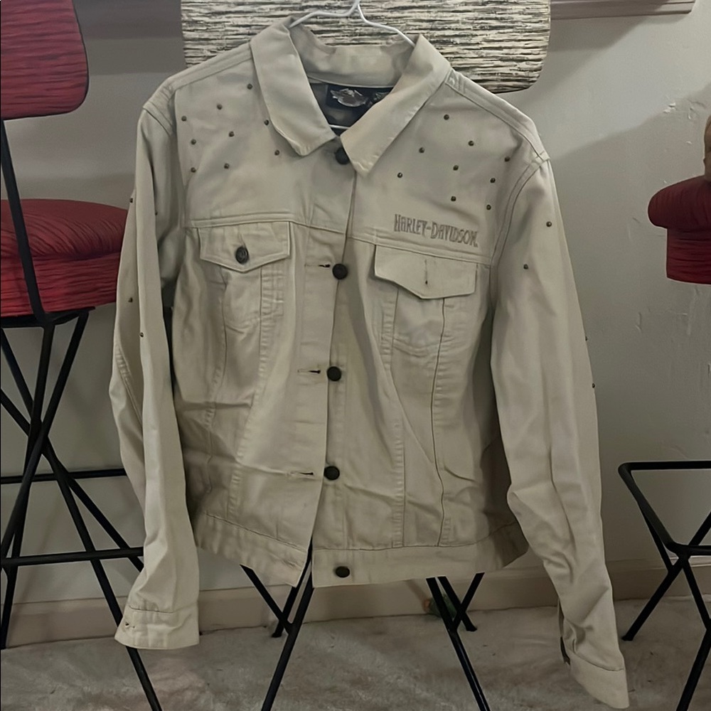 Harley-Davidson Beige Studded Jacket